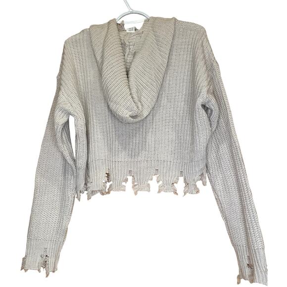 Derek Heart cropped hooded ripped sweater - Picture 2 of 2